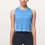 Lululemon Breeze By Muscle Crop Tank in Brisk Blue Sz 10 / 12 Photo 3