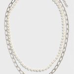 Banana Republic Double chain Pearl Necklace  Photo 0