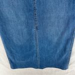 OAT New York Stretch Medium Wash Denim Midi Skirt Size 4 Blue Photo 2