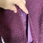 Athleta NEW burgundy cozy sherpa snap pullover sweatshirt size XL Photo 6