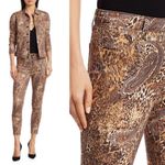 L'Agence Margot High-Rise Print Ankle Skinny Paisley Leopard Jeans Size 25 NWT Photo 2