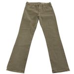 AG Adriano Goldschmied Adriano Goldschmied Jeans Womens 27 Green Tan Mari Crop High Rise Slim Straight Photo 0