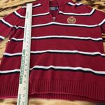 American Living Women Red Pullover Sweater Cotton 1/4 Zip Long Sleeve Size Large Photo 3