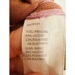 CARVEN Terracotta Orange Hue Bois De Rose Crew Neckline Midi Dress size 40 Photo 5