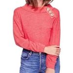 We The Free Free People  Pink Side Button Long Sleeve Shirt oversized beach XS Photo 0