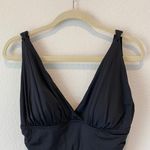 Liz Claiborne Black Ruched One Piece Swimsuit Size 16 Photo 1