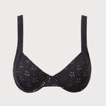 Berlook Black Jacquard Underwire Bikini Top and Black Jacquard Bikini Bottom 55 Size L Photo 6