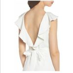 Adrianna Papell Ruffle Sleeve Crepe Gown Ivory Photo 3