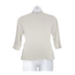 Topshop  Cream Wrap Belt Blouse Deep V-Neck Size 6 NWT Photo 5