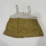 Universal Threads Universal Thread Yellow Floral Crochet Lace Tank Top Size M Medium Boho Photo 1