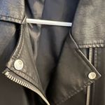 Topshop  Rosa Black faux Leather Jacket Photo 2