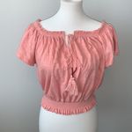 Altar'd State Peach Old Rose Tassel Tie Boho Top Sz M - NWT Photo 1