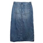 Madewell The Rilee Denim Midi Skirt Front Slit Denim Skirt Size 31 NWT Photo 4