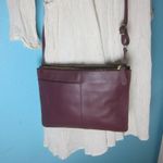Radley London Burgundy Leather Crossbody Zip Top Bag 10 X 7 Adjustable Strap Photo 5