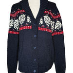 Tommy Bahama M Ocean Deep Tropical Fairisle Nordic Cardigan Sweater Jacket Photo 0
