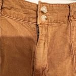 Joie High Rise Linen Blend Double Button Shorts Washed Carmel Brown Size 4 Photo 8