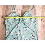 Beachsissi  Blue Floral‎ Knit Front Padded Swim Tankini Top LARGE NWT Swimwear Photo 6