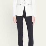 Veronica Beard White Bi-Stretch Notched Collar Single Snap Jacket Size 2 Photo 0