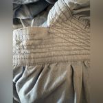 Anthropologie Love The Label Puff Sleeve Open Back Minidress Size XS H34 Blue Photo 15