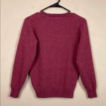 Lochmere Women’s Washable Cashmere Red Knit Comfy Cozy Crewneck Sweater Size M Photo 4