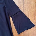 BB Dakota Black Lace-Up Bell Sleeve Swing Dress Sz Mπ Photo 3