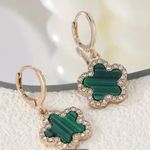 New Gorgeous Green Sparkle Earring Huggies Photo 1