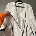 Goodnight Macaroon NWOT  Sz 10 White Light Varsity Jacket! 1G Photo 5