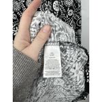 Boden Notch Neck Jersey Mini Dress Women 8 Black White Preppy Retro Floral Artsy Size 6 Photo 5