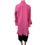 NWT PINKO Blazer Pink Ruffle Open Front Cardigan Jacket Size 44 / US Size 8 Photo 4