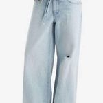 Levi's NWT  Xl Baggy Straight Women's Jeans 27X31 Light Blue  Removable Belt Photo 3