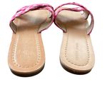 Draper James  Piper Ric Rac Pink and White Gingham Flats Sandals. Size 8.5 Photo 3