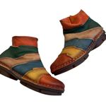 Handmade  Leather Retro Patchwork Seamed Ankle Boots, Sz EU 43 Photo 1