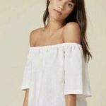 Reformation Linen Blend Off The Shoulder Top Photo 0