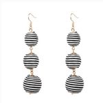 EXPRESS FREE with bundle! NWT black and white threaded drop dangle earrings Photo 0