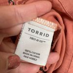 Torrid  Twill Hacci Sleeve Anorak Jacket Coral Gray Cozy Winter Size 2X 18/20 Photo 6