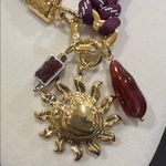 House of Harlow 1960 | Sunburst Pend Necklace w/ Heart Clasp & Adjustable Charms Gold Photo 2