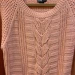 LOVE BY CHELSEY PINK CABLE KNIT SWEATER LIGHT WEIGHT LONG SLEEVE COTTON ACRYLIC Size L Photo 2