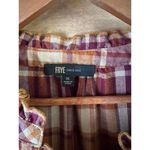 Frye Ruffle Plaid Flannel Button Down Blouse Women’s size XL Photo 7