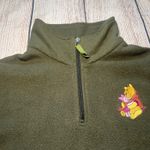 Winnie the‎ Pooh Disney Piglet Fleece 1/4 Zip Pullover Sweater Adult Large Green Photo 4