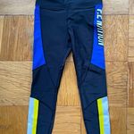 NWOT PE Nation Motion Strike black/blue/yellow/white high waisted legging Sz S Black Photo 2