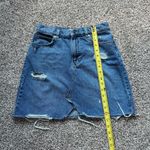 Free People We the Free () medium wash distressed denim mini skirt size 27 Photo 6