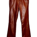 MOTHER The Insider Ankle Pants Flared Cropped Tortoise Shell Faux Show 26" Brown Photo 1