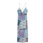 ZARA PRINTED KNOTTED MAXI DRESS SIZE: SMALL Photo 3