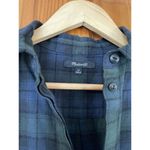 Madewell Dress XS Green Blue Tartan Plaid Dress Flannel Button Shirt Photo 1