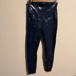 Spanx  Navy Patent Leather Pant Legging- Size Small Photo 3
