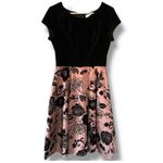 Y2K Vintage JodyCalifornia sz M Womens Velvet Floral Midi Dress Occasion Prom Black Size M Photo 2