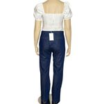 Sézane  Dan Straight Wide Leg Pants, Indigo, FR46/US14 Photo 5