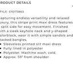 White House | Black Market NWT  Stripe Split Maxi Dress Photo 4