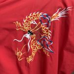 Vintage Red Plum Blossom Kimono Embroidered Chinese Dragon Robe Size M Size M Photo 3