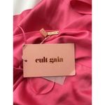 Cult Gaia  Sangria Air Satin Malia One Shoulder Bell Sleeve Mini Dress Small Photo 7